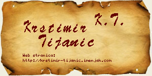 Krstimir Tijanić vizit kartica